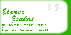 elemer zsakai business card